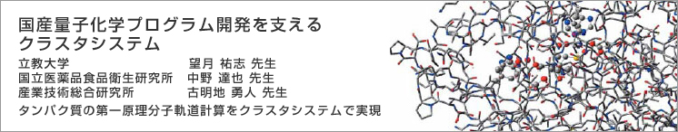 国産量子化学プログラム開発を支えるクラスタシステム